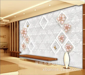 

Romantic Jewelry Butterfly 3D Modern Minimalist TV Backdrop Mural Shenzhen Cool