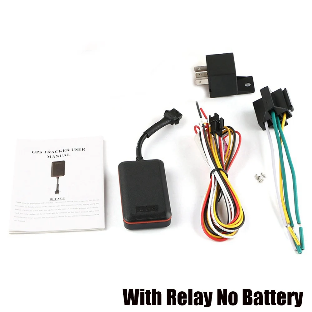 Has Relay No Battery Мини gps трекер, автомобильный gps трекер, водонепроницаемый IP66, отключение масла, превышение скорости, вибрационная сигнализация, автомобильный трекер, бесплатное веб-приложение - Цвет: Has Relay No Battery