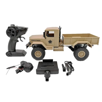 

Tracked Snow Truck WiFi HD Camera Real-Time Transmission RC Car 4WD 2.4G Replaceable Tire High Speed Truck VS WPL B-16-FULL