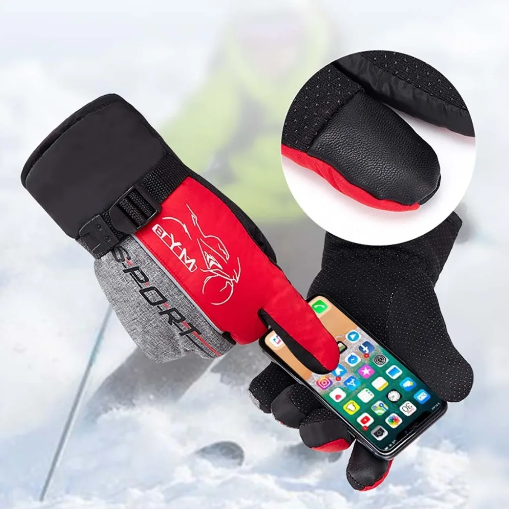 Men winter ski gloves waterproof non-slip outdoor sports warm warm velvet ski snow gloves guantes de nieve para mujer 30S19 (3)