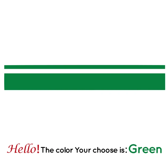 Autocollants à rayures en vinyle pour camping-car,pièces, pour camping-car, Van, boîte à cheval, caravane, décoration Automobile green