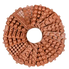 Силиконовая форма для шоколада 22 формы для шоколада и выпечки антипригарная форма для торта желе и конфеты 3D декоративная форма DIY Горячая
