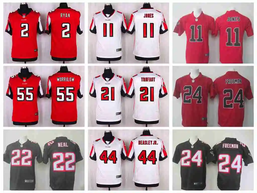 Сшитая. Одежда высшего качества для мужчин, футболка Matt Ryan Julio Jones Desmond Trufant Devonta Freeman