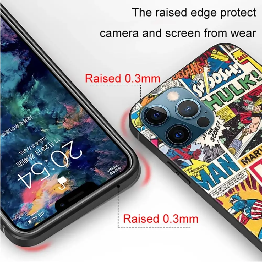 Phone Case For Apple iPhone 11 13 12 Pro Max 13 12 Mini XS max XR X 8 7 6s 6 Plus 7 8 6S 6 Fundas Retro Marvel Comic