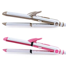 Kemei Турмалин керамические щипцы для завивки волос Быстрый нагрев выпрямление гофрированная палочка электрическая расческа Уход за волосами Инструменты для укладки F30