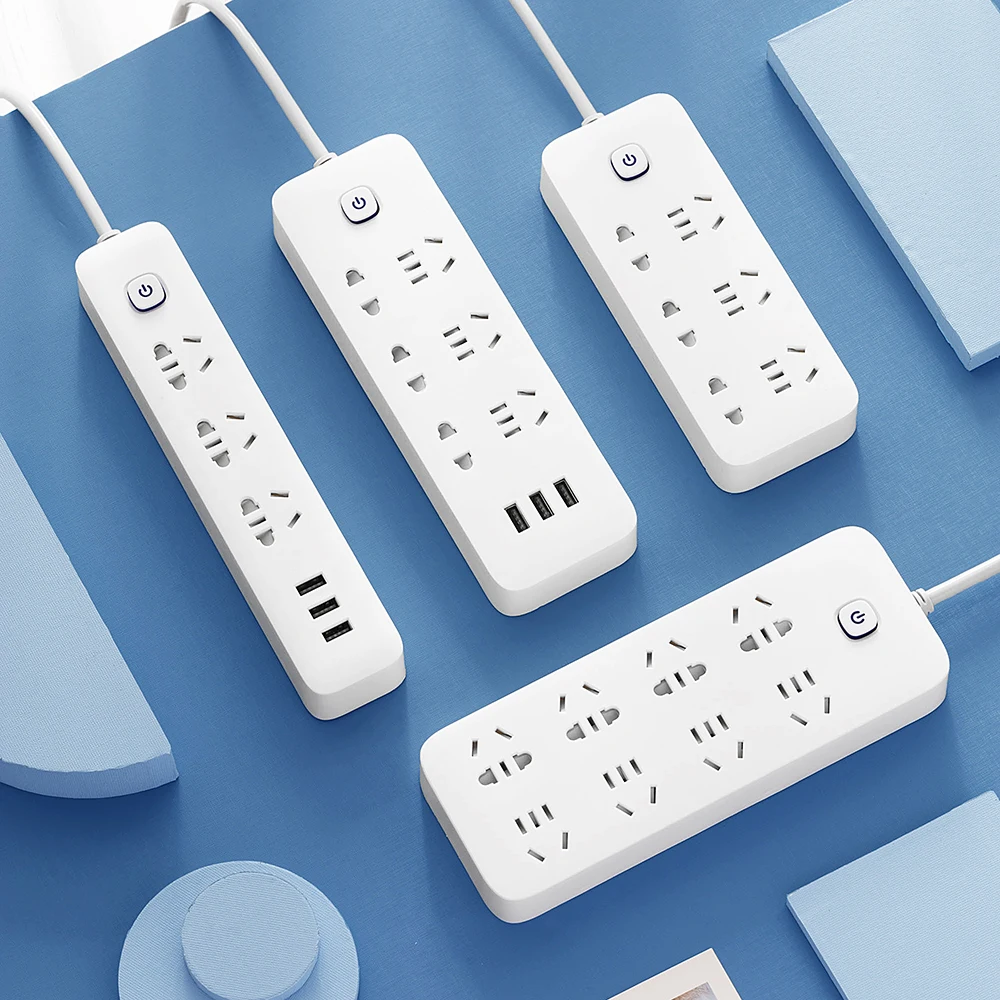 Электрическая розетка с выключателем удлинитель питания 3 USB-порта для быстрой