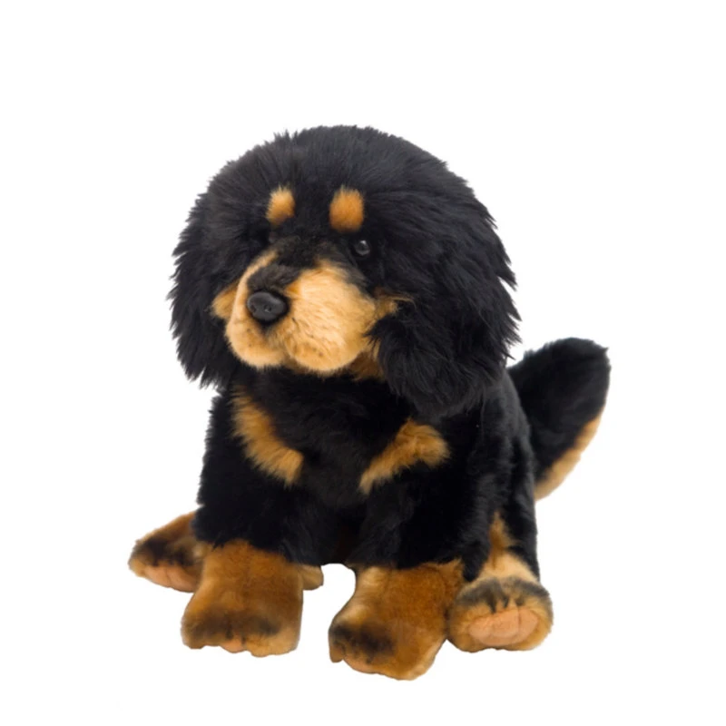 リアルなチベットマスチフ黒犬子犬ぬいぐるみぬいぐるみ人形ベビーキッズ少年誕生日プレゼントの家ショップの装飾犬人形のおもちゃ Null Aliexpress