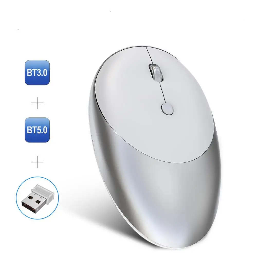 

DASENLON STORE HXSJ Bluetooth Mouse, Three Mode 2.4G Wireless BT 5.0 BT 3.0Office Computer Mice with Rechargable Battery
