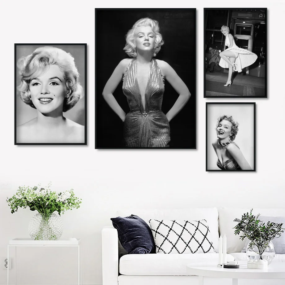 Imagen De Impresion Hd Pared Hogar Estilo Nordico Actor Monroe