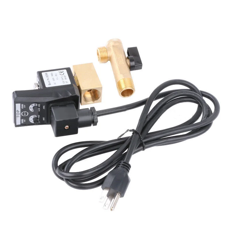 

110V Electronic Timed Air Compressor Automatic Drain Valve With Power Cable fully automatic operation