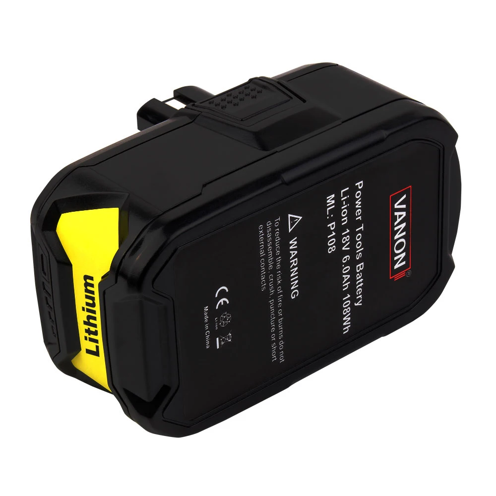VANON для Ryobi 18V 6000mAh 6.0Ah P108 электроинструменты аккумуляторная батарея один+ литий-ионная аккумуляторная дрель P104 P164 P193