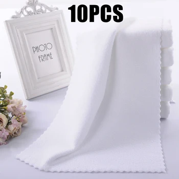 

10PCS Set Disposable White Microfiber Towel Polyester For Bath Sauna 30*70cm Household Body Cleaing