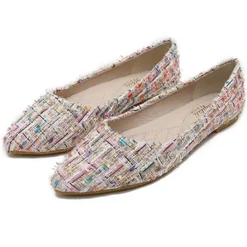 

Plus Size 35~43 Women Flat Shoes Slip-on Loafers Comfortable Driving Flats Fashion Breathable Ladies Lazy Boat Shoes Casual Lady