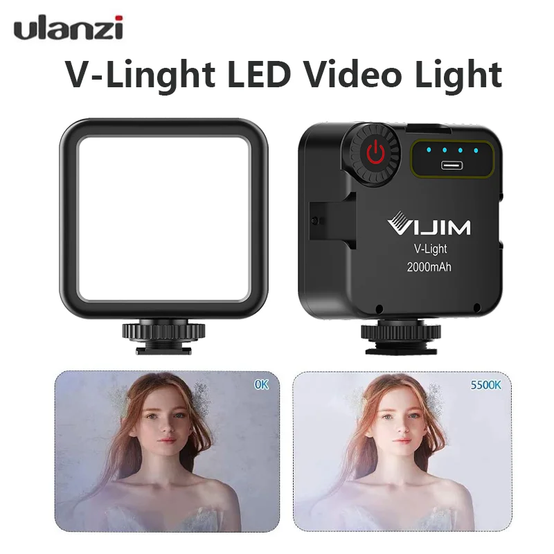 

Ulanzi Upgraded Soft Video Light Pocket Mini LED Video Lighting CRI95 2000mAh Rechargeable on Camera Panel Vlog Live Fill Light