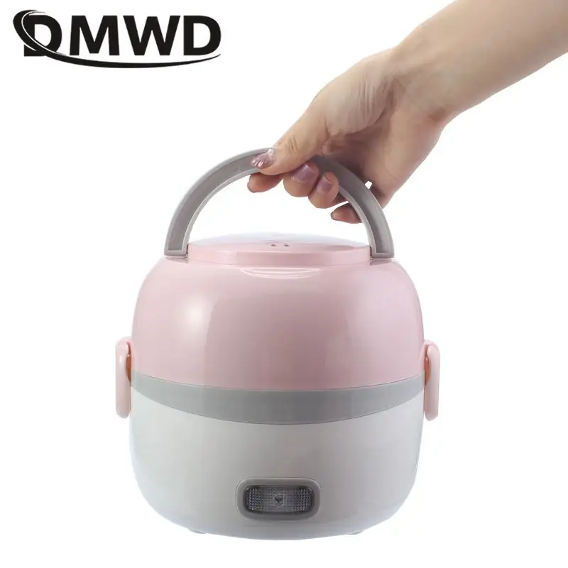 DMWD 2 Слои 1.3L рисоварка 220 В офисные Портативный Электрический ланч бокс с
