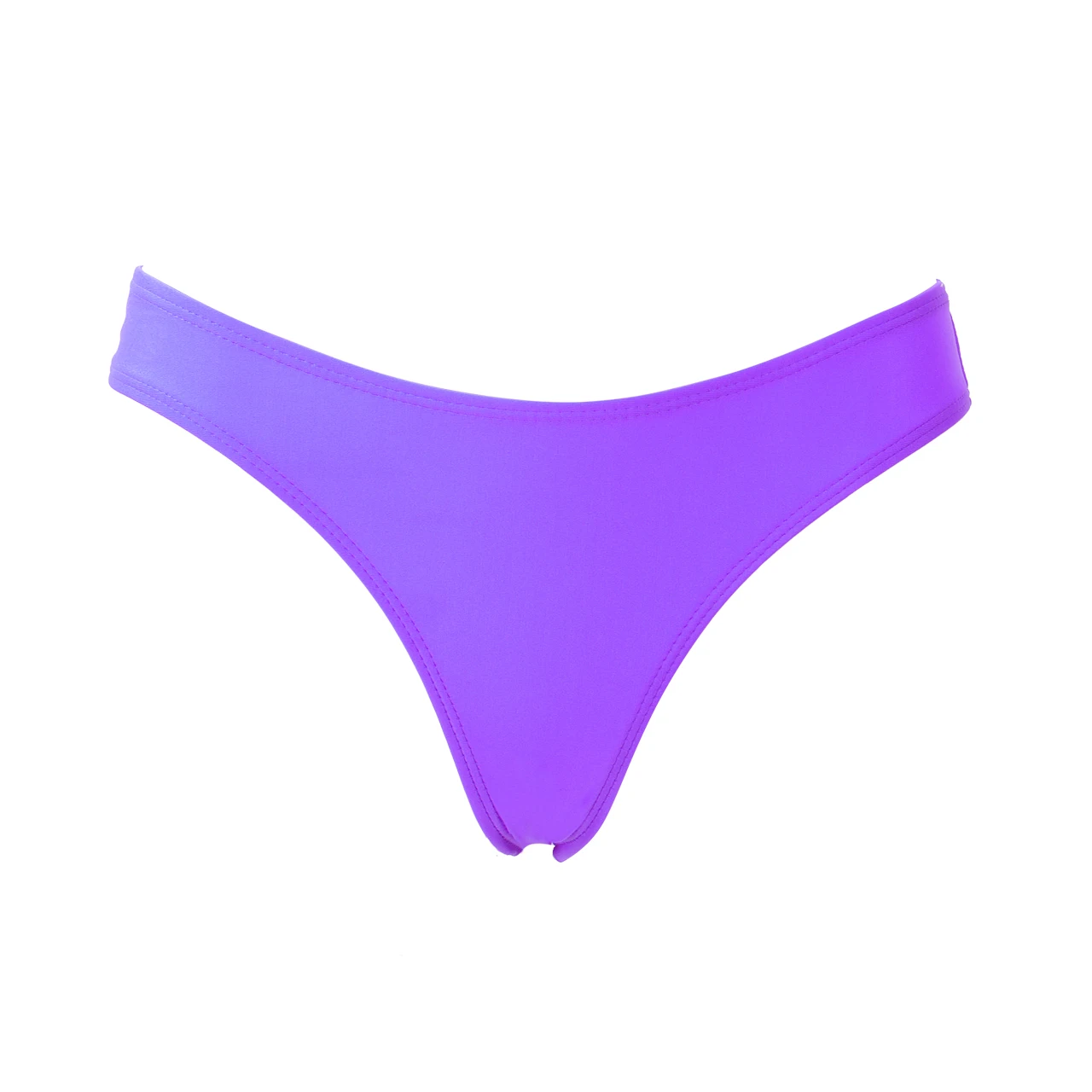 Фиолетовый Женский Бразильский бикини V резинка для волос Butt Cheeky Thong Bottom пляжная одежда S-XL - Цвет: Фиолетовый