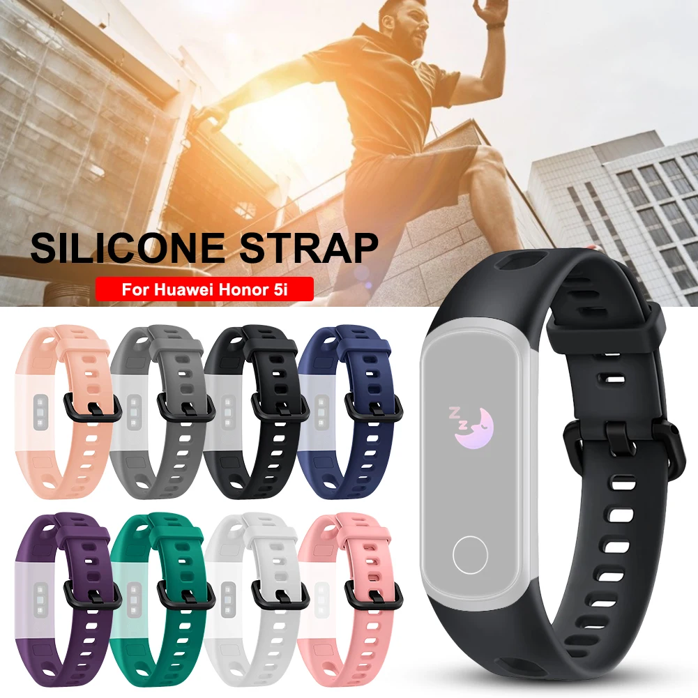 Ремешок для Honor Band 5i ремешок Huawei силиконовый браслет мягкий термополиуретановый