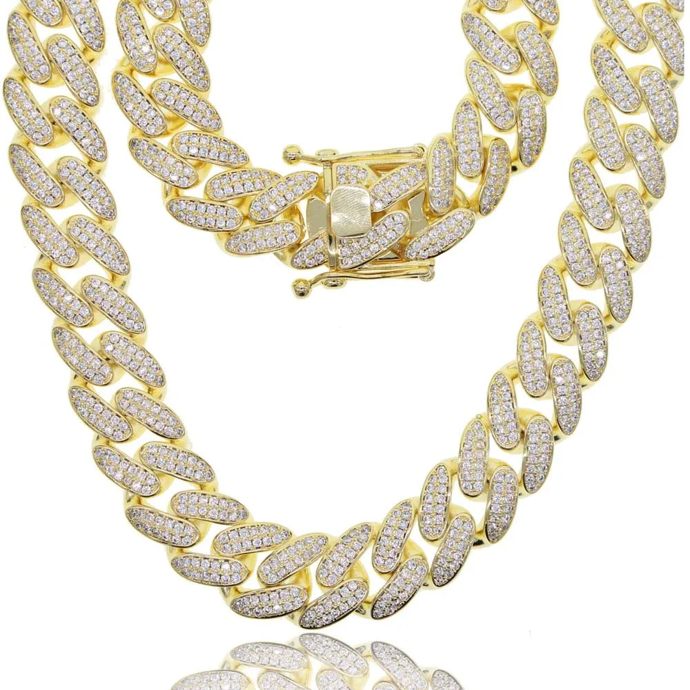 wholeslae men hip hop necklace with cz 