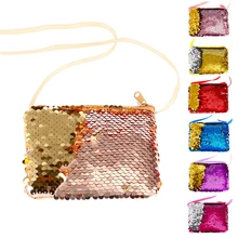 Девушки блёстки Портмоне кошелек Детская сумка на подарок Сменный Чехол держатель для карт