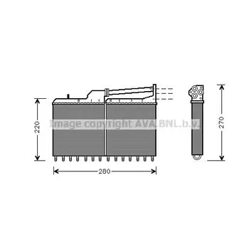 

Heater radiator BMW E32/E34 1.8-4.0 86-97 AVA QUALITY COOLING