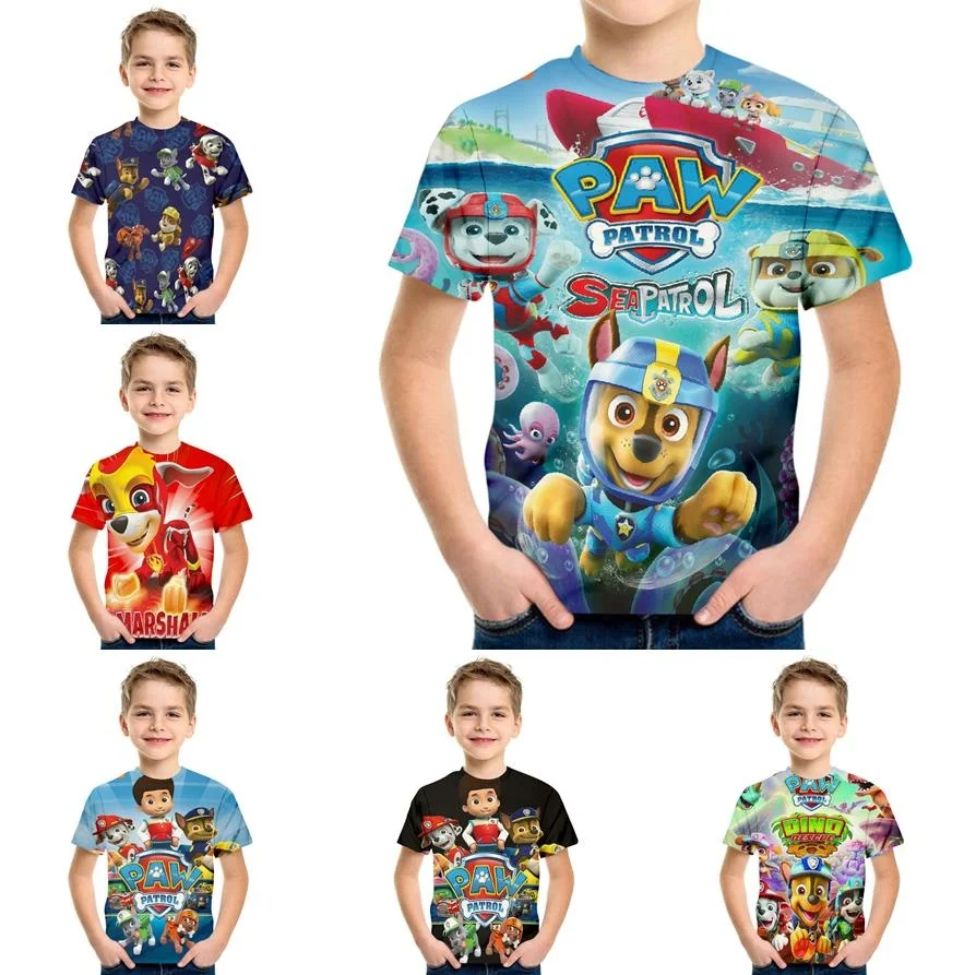 Футболка детская с коротким рукавом и 3D-принтом Щенячий патруль | Детская одежда