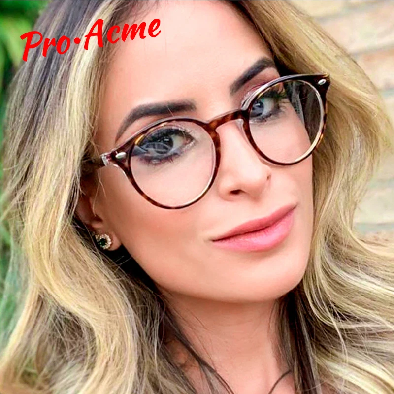 Pro Acme ацетатные круглые очки, оправа для очков, женские очки, очки для компьютера, близорукость, винтажные женские очки, прозрачные очки PC1313