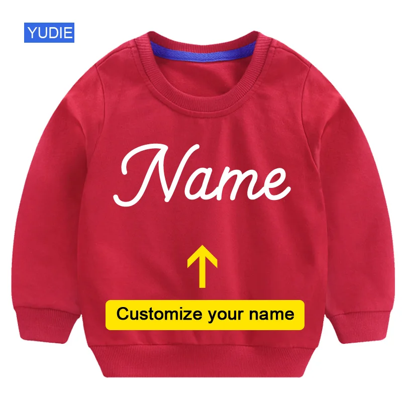 crianças sweatshirts personalizar seu nome design criança bebê meninos hoodie fresco aniversário roupas menina queda roupas para crianças