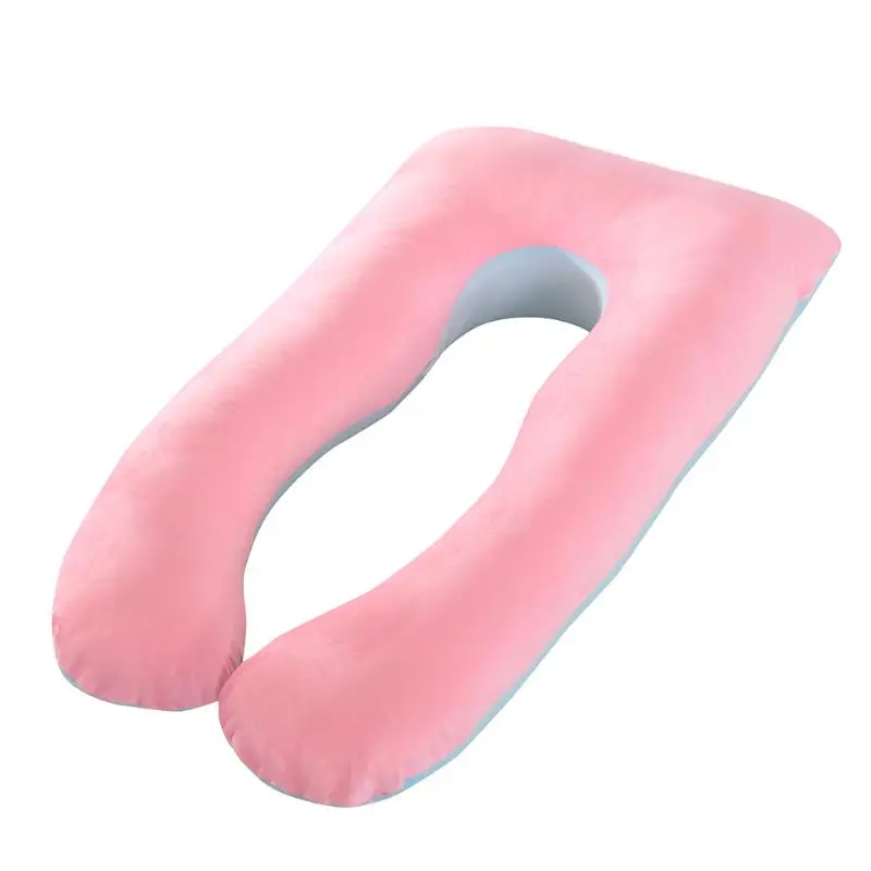 U-образная подушка для тела моющаяся Женская Подушка для беременных теплая замшевая подушка для кровати для беременных - Цвет: N