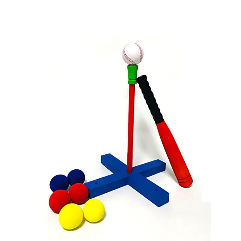 red and black Детская Мягкая бейсбольная игрушка для спорта и отдыха, традиционный тренировочный резиновый Удобный спортивный комплект - Цвет: red and black