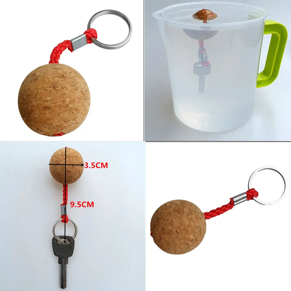 Portable Floating Cork Keyring - Water Buoyant Key Ring Keychain Keys Holder Sailing Boat Swimming Surfing Kayaking