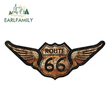 Earlfamily 15cm x 6cm haste de rato eua estrada rota 66 adesivos carro decalque vinil personalidade à prova dwaterproof água acessórios(China)