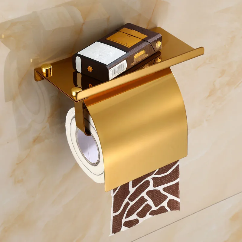

1*Stainless Steel Toilet Paper Holder Roll Rack Mobile Phone Paper Towel Holder Bathroom Shelf New Hot Sale