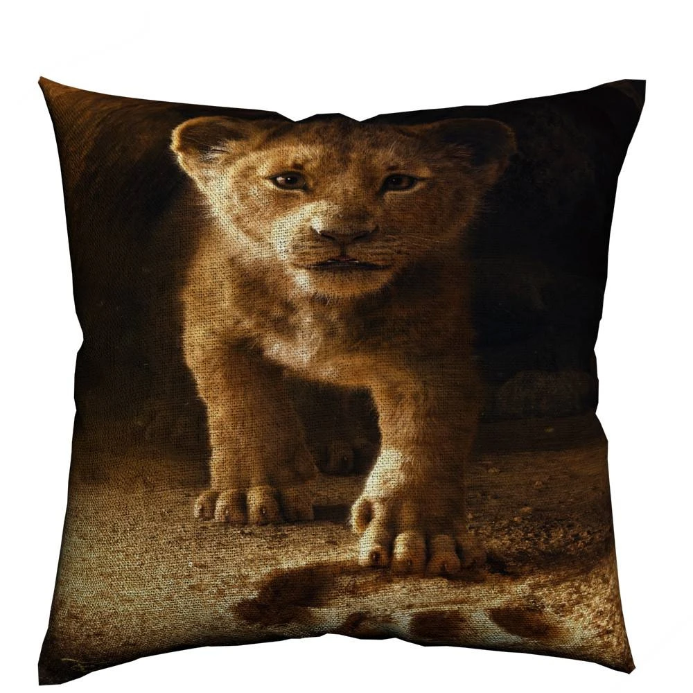 Lion King Movie Pillow Cover Throw Pillows For Sofa Cotton Linen Cushion Cover 45x45cm Scandinavian Decoration Home Almofada - Color: 9