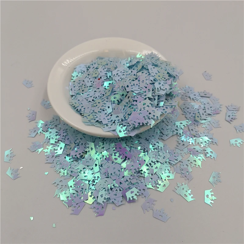 8g crown sequins color sequins diy accessories clothing accessories beads sequins greeting card lace decoration handmade - Color: Blue