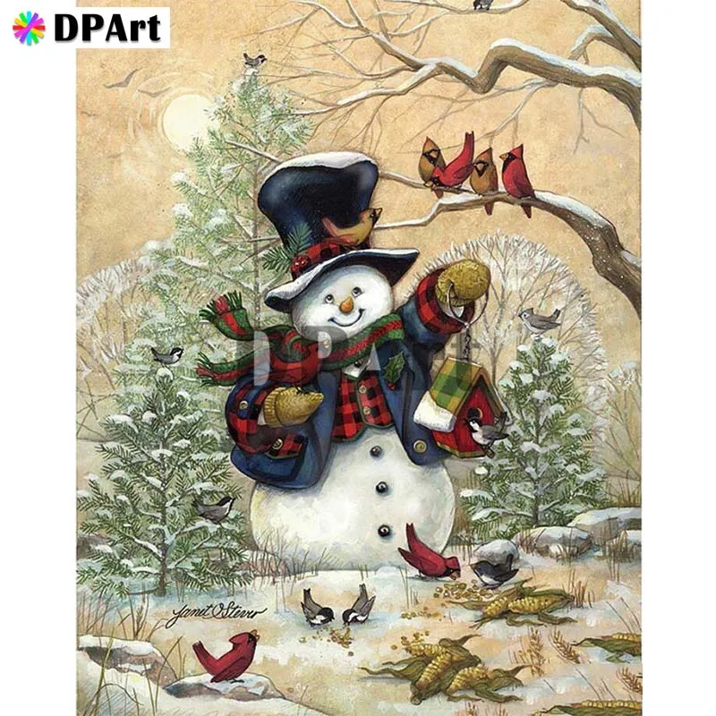 

Diamond Painting 5D Full Square/Round Drill Snowman Daimond Embroidery Painting Cross Stitch Mosaic Picture M1084
