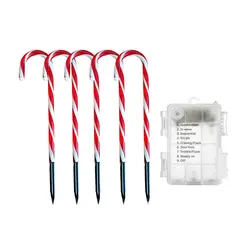 Christmas Candy Cane Lights Flickering Candy Cane Pathway Marker Waterproof Listed Christmas Light Decor Light