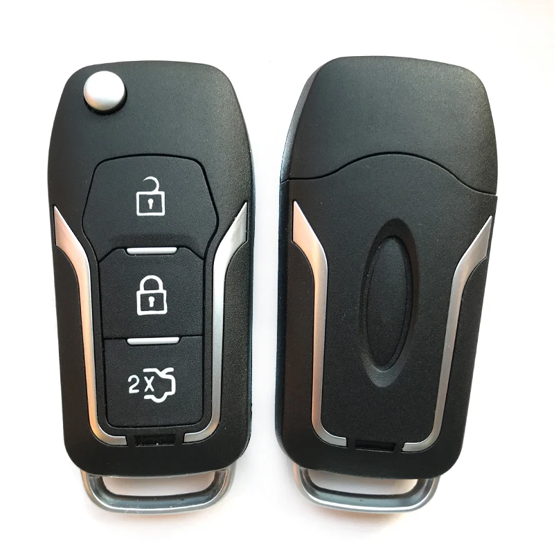 Автомобильный Брелок дистанционного управления с ключом чехол для Ford Fiesta Focus 2 Ecosport Kuga Escape сменный 3 кнопки Авто Складной флип чехол для ключа