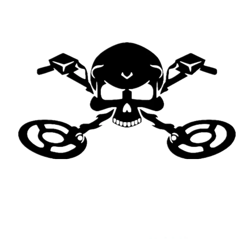 

Car Stickers Decor Motorcycle Decals Skull with Metal Detectors Decorative Accessories Creative Waterproof PVC,20cm*12cm