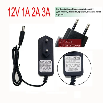

AC 110-240V DC 12V 1A 2A 3A Universal Power Adapter Supply Charger Adapter EU Plug 5.5mm X 2.5mm for LED Light Strips JQ