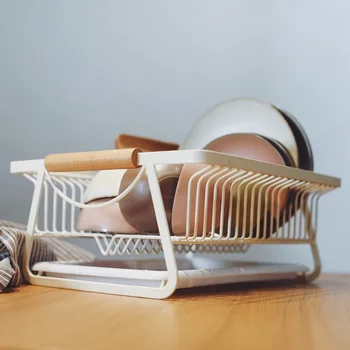 

Wrought iron storage rack kitchen bowl dish storage drain rack household tableware storage basket kitchen organizer mx11261651