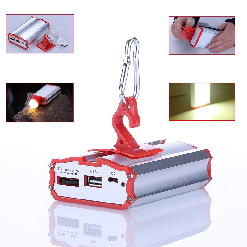 LED Camping Lantern Portable Lamp 800ML with USB Hub &amp;Cable Hang Flashlight Torch  Power Bank Tent Lamp for Hiking Outdoor
