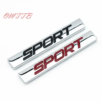 

3D Sports Letter Chrome Metal Car Sticker Auto Decoration For Toyota Prado Volvo Skoda Octavia Chevrolet Cruzez car styling