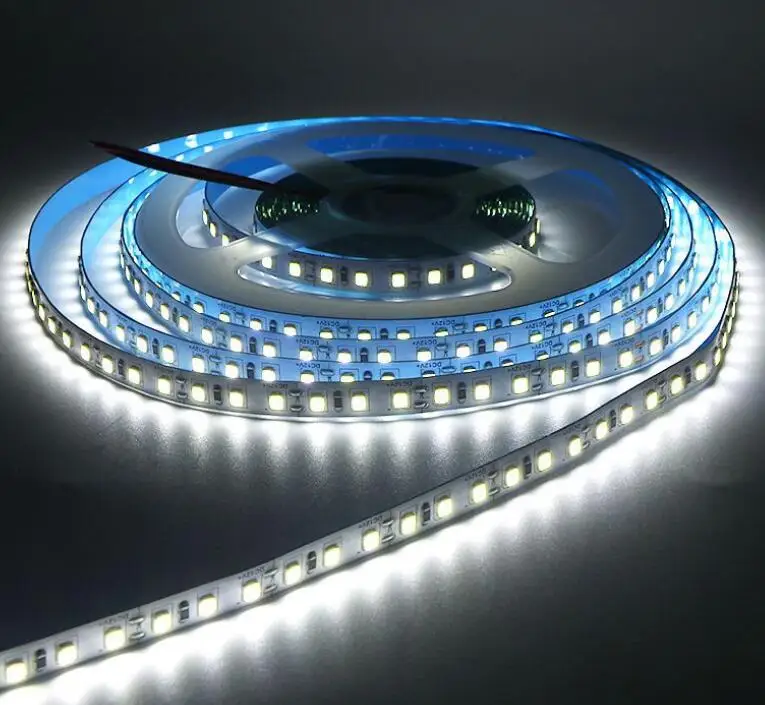 Гибкая светодиодная лента 5 м/рулон 2835 SMD 120 светодиодов/м 12 в пост. Тока 8 мм