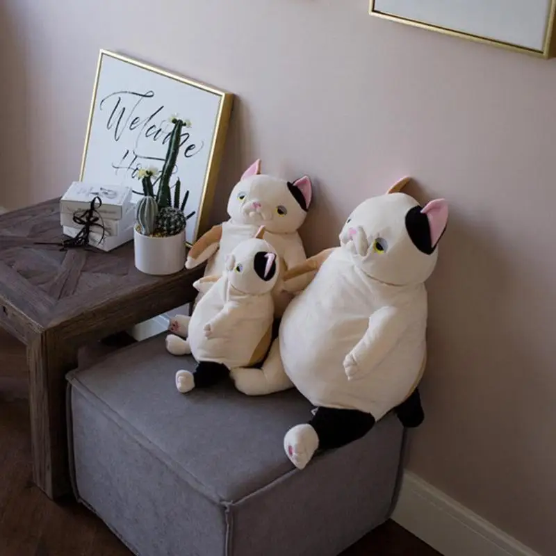 Cartoon Cat Stuffed Plush Toy Kids Children Cute Soft Doll Boys Girls Gifts Home Decoration Window Display Home Furnishings