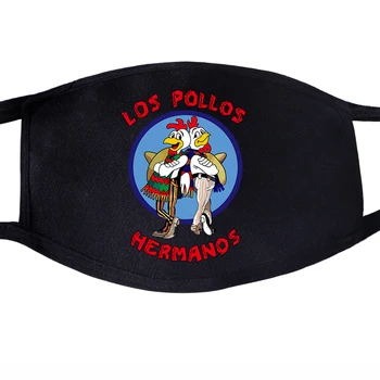 

Breaking Bad Face Mouth Masks LOS POLLOS Hermanos Chicken Brothers Dustproof Unisex Anti Dust Black Half Face Breathable Mask