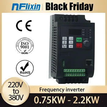 

VFD1.5kW/2.2KW/ Variable Frequency Drive 3-Phase 380V output 1-phase 220V input Speed Controller Inverter Motor VFD Inverter NF