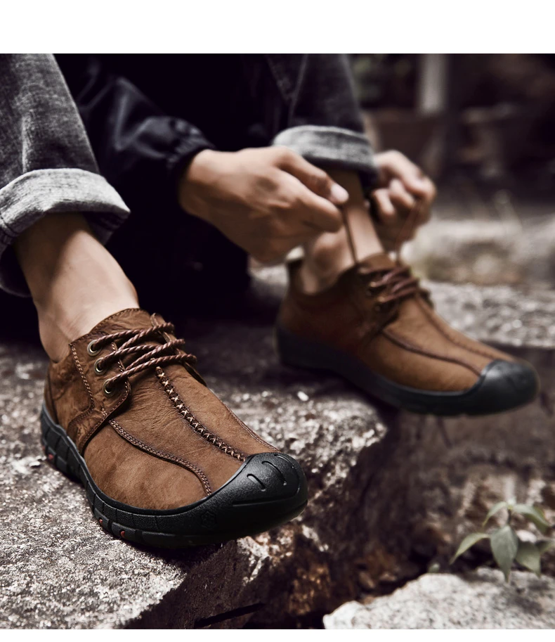 Золотая саплинговая Уличная обувь; мужские рабочие ботинки из натуральной кожи в стиле ретро; Мягкие резиновые горные треккинговые кроссовки; мужские тактические ботинки