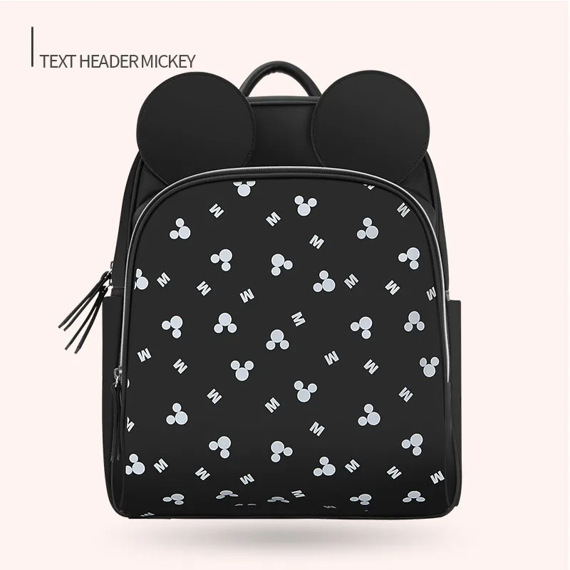 M black Сумка для подгузников disney Mommy рюкзак для подгузников Mommy Fashion дорожная сумка-Органайзер для младенцев - Color: M black