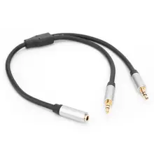 3,5 мм Женский до 2 Мужской 3,5 мм микрофон аудио Y сплиттер кабельная гарнитура к ПК кабель сплиттер для наушников для компьютера кабельная гарнитура Новинка