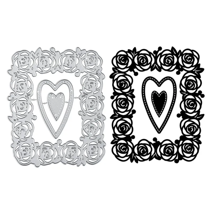 DiyArts Flower Frame Dies Heart Metal Cutting Dies New for Dies Scrapbooking Embossing Stencil Die Cut Christmas Dies